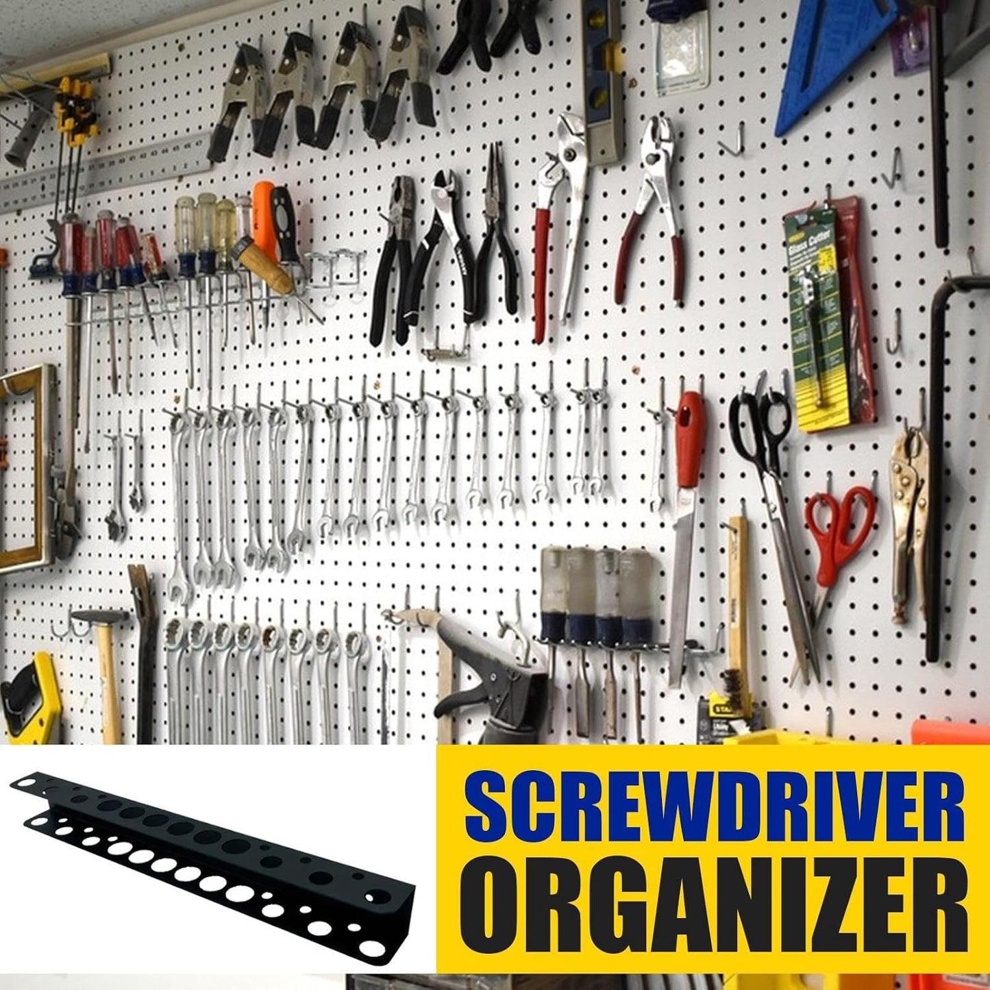  Organiseur De Tournevis Magnétique – Support Mural Multifonction Avec Fentes, Rangement D'outils à Main Pour Tournevis, Clés, Pinces, Organisation D'atelier De Garage, Présentoir économiseur D'espace