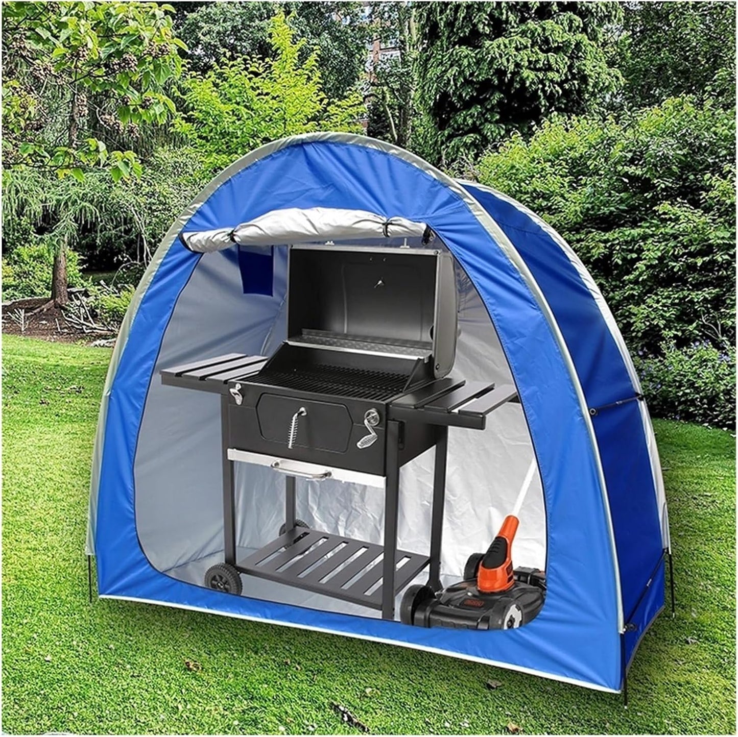 GENERIC Abri De Rangement Pour Vélos, Housse Imperméable Pour Vélos - Garage De Rangement Extérieur Portable Pour Motos, Outils De Jardin Et Tondeuses à Gazon - Dimensions : 200 X 80 X 165 Cm