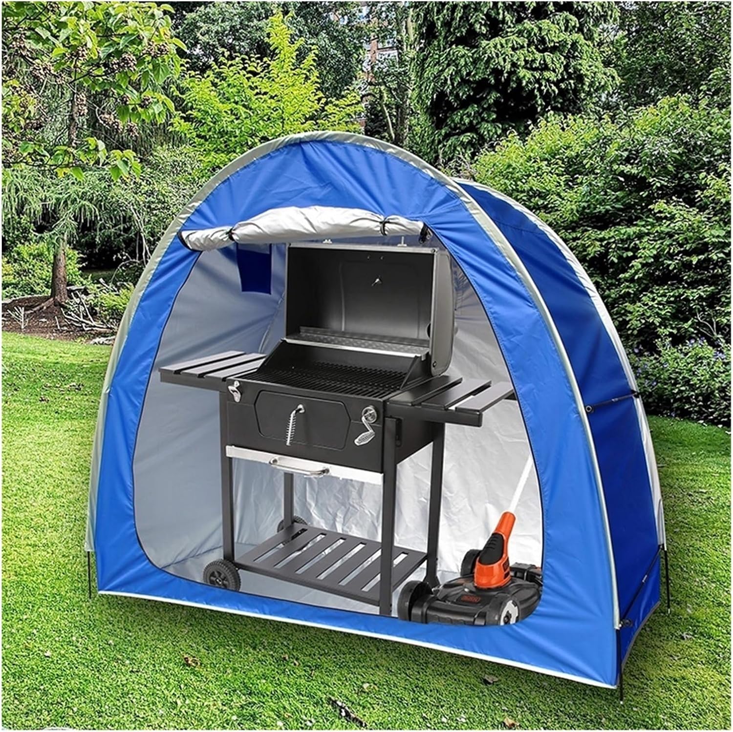 GENERIC Abri De Rangement Pour Vélos, Housse Imperméable Pour Vélos - Garage De Rangement Extérieur Portable Pour Motos, Outils De Jardin Et Tondeuses à Gazon - Dimensions : 200 X 80 X 165 Cm