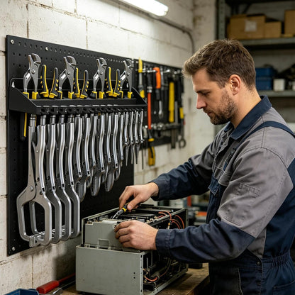 Générique Organiseur Mural Pour Outils,Support Pour Pinces - Rangement D'outils Robuste - Pour Jardin Cour Arrière Garage Patio Sous-Sol Atelier Entrepôt