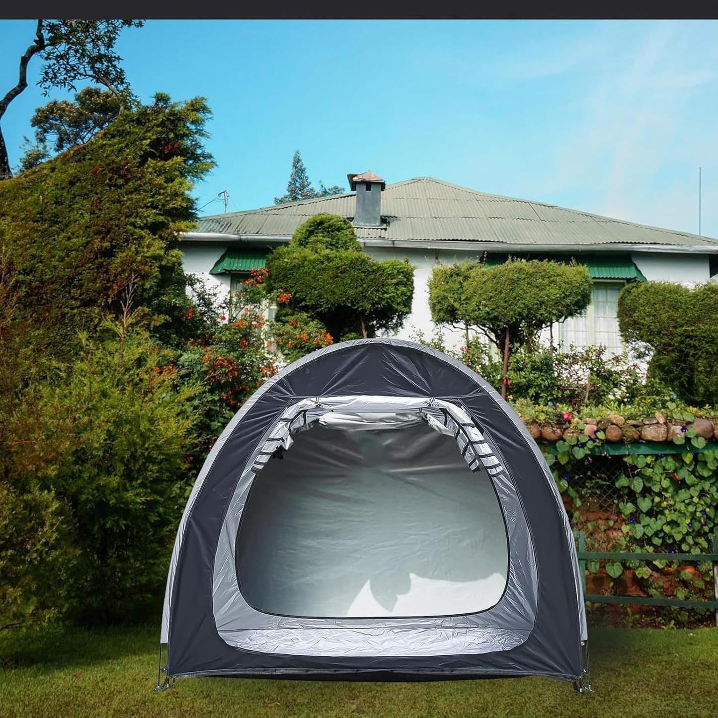  Tente De Vélo De Rangement D'extérieur – Imperméable Et Résistant Aux Intempéries Pour Meubles De Terrasse, Vélo Et Moto – Design Durable Pour Toutes Les Conditions Météorologiques