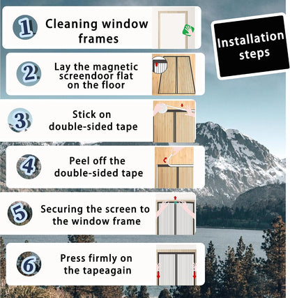  Window Mosquito Net 115 X 95 Cm With Magnets, Anti-Mosquito Magic Tape For Most Types Of Windows, White