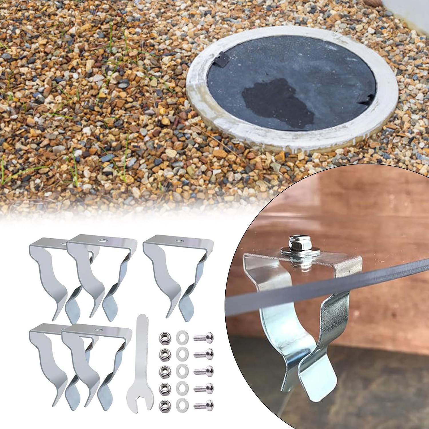  Lot De 5 Kits De Quincaillerie De Fenêtre Pour Puits De Fenêtre - Clip De Rechange Pour Ressort Durable