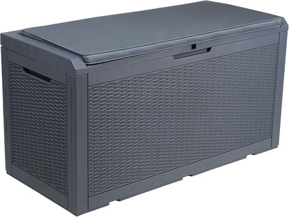 YITAHOME Grand Boîte De Rangement Extérieure En Résine De 380L Avec Pour Meubles De Patio, D'extérieur, Outils De Jardin Et Fournitures De Piscine - Étanche, Verrouillable