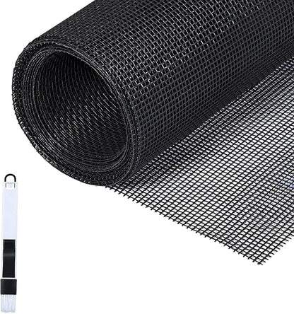  Fillis Window Fly Screen 150 X 300 Cm Fibreglass Insect Screen By The Metre DIY With Cleaning Brush, Mosquito Net For Windows, Balcony Door And Living Room, Grey