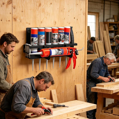  Support Porte-Tube À Graisse Mural - Rack De Rangement Pour Outils Tubulaires - Support Mural Pour Mastic - Idéal Pour Entrepôt, Atelier, Garage, Maison, Industrie, Abri De Jardin Et Espace De