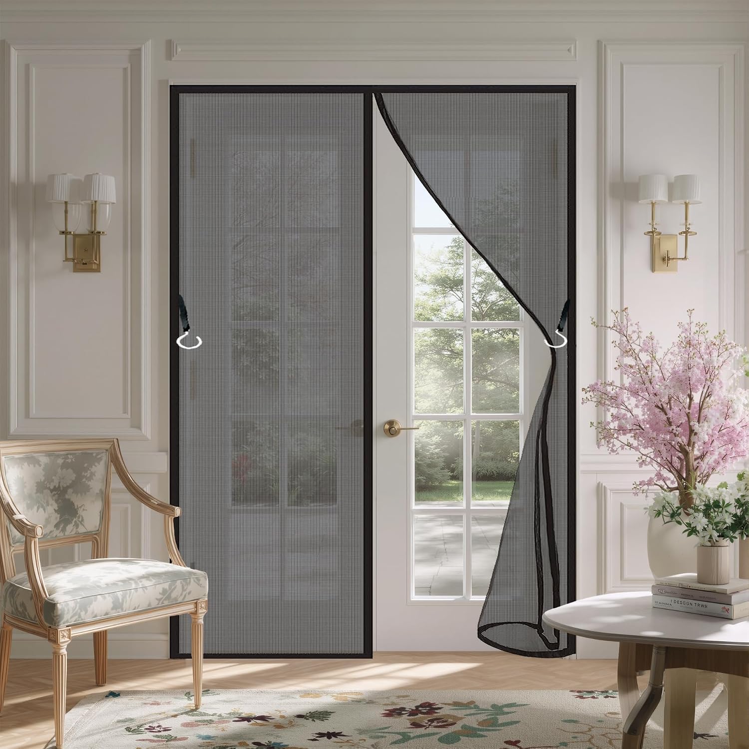  Magnetic Mosquito Net Window 230 X 295 Cm Translucent Light Various Sizes Fly Curtains For Doors, No Drilling, Anti-Mosquitoes & Insects, Black