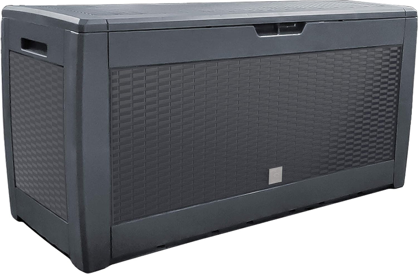  Vounot® Coffre De Rangement Exterieur 310L En PP 119 X 48 X 60 CM Fabriqué En Europe Style Polyrotin Anthracite