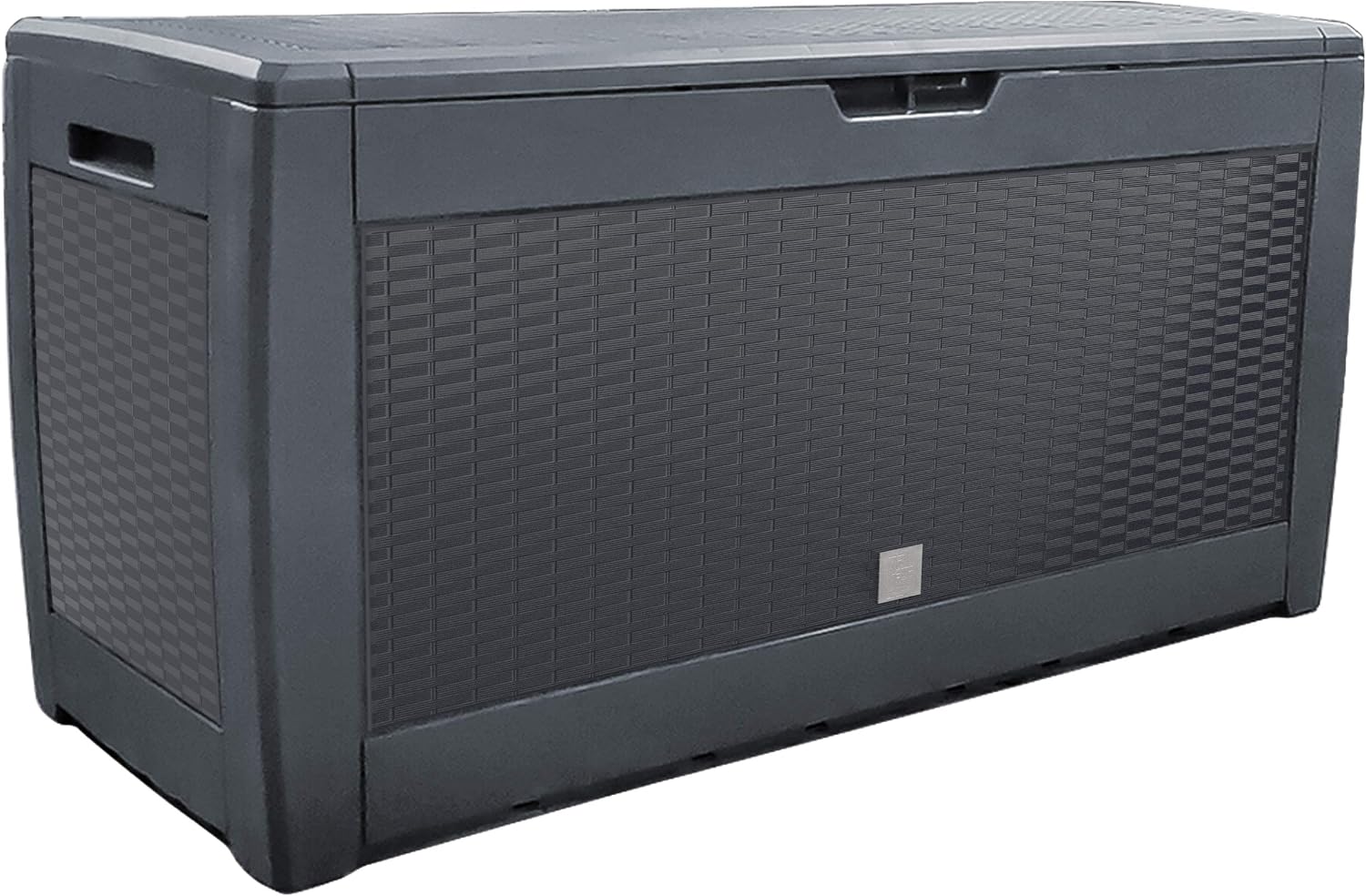  Vounot® Coffre De Rangement Exterieur 310L En PP 119 X 48 X 60 CM Fabriqué En Europe Style Polyrotin Anthracite