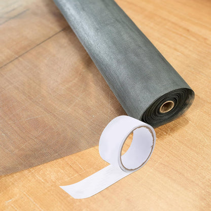  Angoily Kit De Réparation De Porte Moustiquaire Blanc Auto-adhésif En Pvc Résistant La Déchirure, Bande D'écran 5cm X 2m Pour Réparation Facile De Fenêtres Et Portes