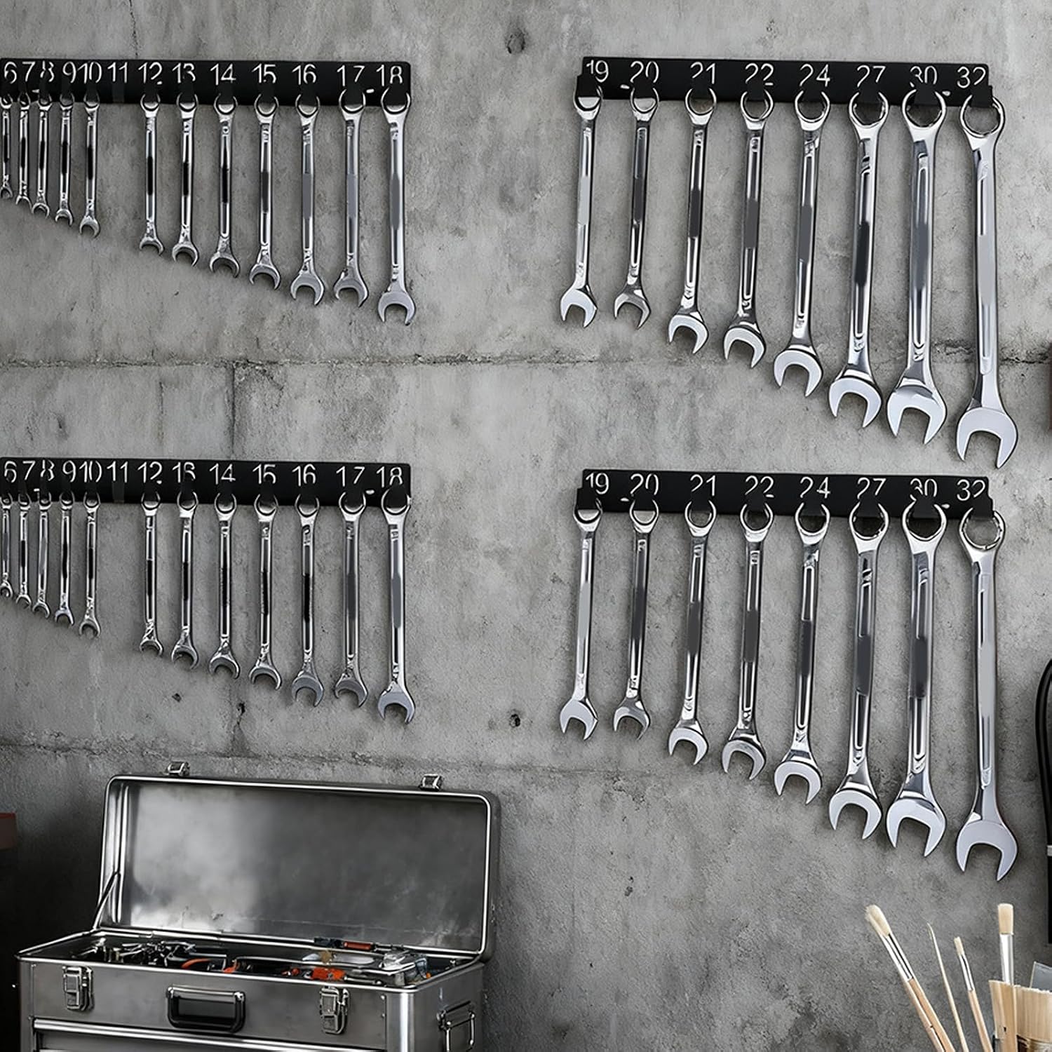  Porte-outils Mural En Fer, Crochets Et Clés Pour Maison, Garage, Atelier, Support De Rangement, Accessoires D'outils, Organiseurs Muraux
