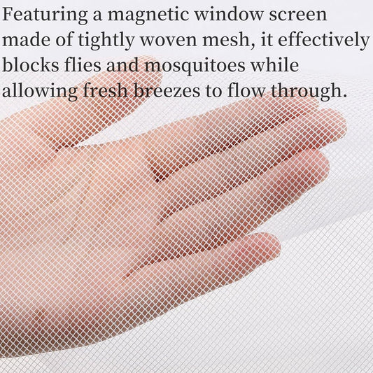  Window Mosquito Net 48 X 58 Cm Automatically Closed Magnetic Mosquito Net Curtain With Strip For Corridors Patio, White