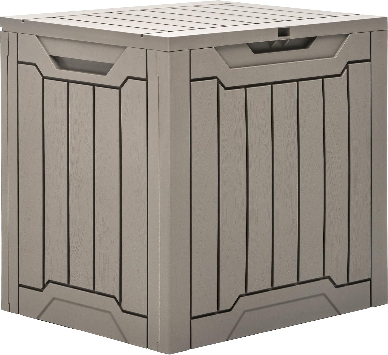  YITAHOME Boîte De Rangement D'extérieur En Résine De 100 Litres, Résistante à L'eau, Boîte De Rangement D'extérieur Pour Oreillers, Matériel De Jardin, Verrouillable En Toute Sécurité, Marron Clair