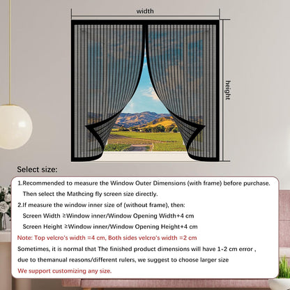  Magnetic Mosquito Net 132 X 103 Cm Automatic Roll-Up Without Drilling For All Types Of Windows, White