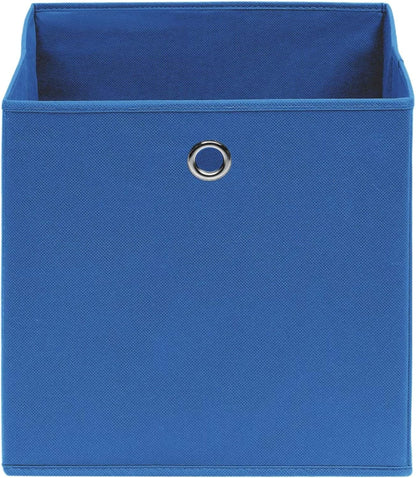  Coffre De Rangement, Coffre De Rangement Pour Coussins D'extérieur, Coffres De Rangement D'extérieur Imperméables, 10 Pièces, Tissu Non Tissé, 28 X 28 X 28 Cm, Bleu
