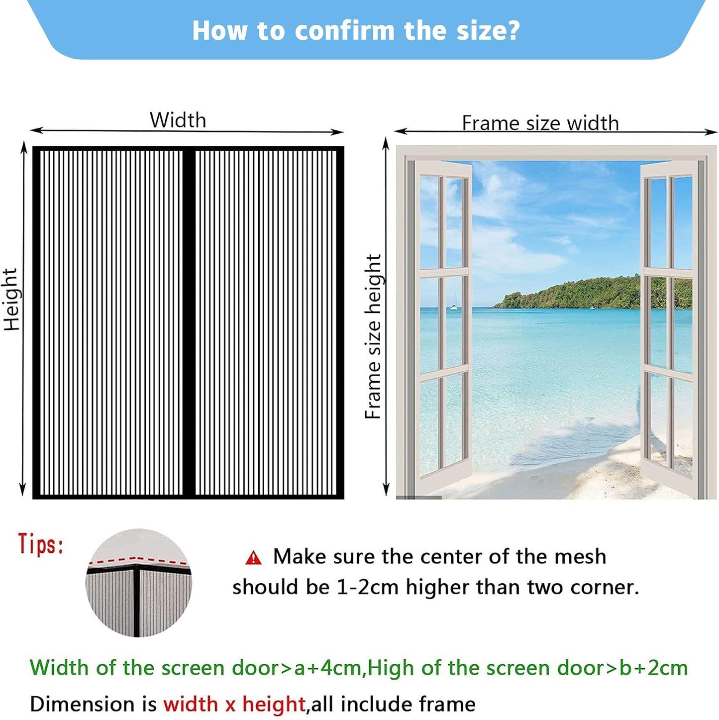  Magnetic Mosquito Net, 150 X 110 Cm Automatically Closed, Powerful Magnets For Most Windows, Brown