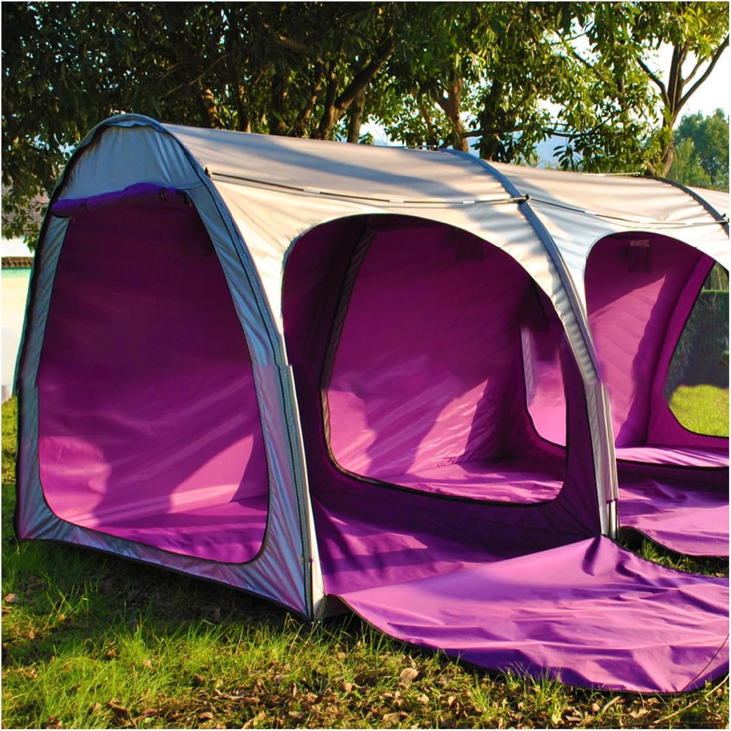 GENERIC Abri à Vélos, Tente De Rangement Extérieur Pour 2 à 5 Vélos, Rangement Emboîtable, Abri Imperméable Pour Motos, Protection Violette Résistante Pour Tous Les Temps