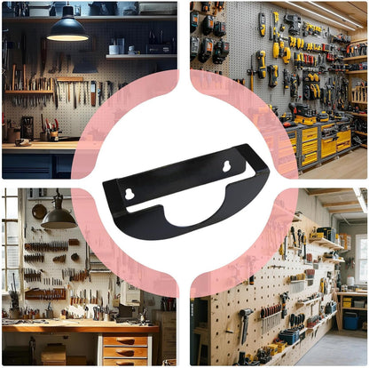  Power Tool Organizer, Metal Tool Storage Rack With Heavy Duty Slots, 15 X 4 X 5 Cm, Wear-Resistant Wall Shelf, Multifunctional Garage System For Use