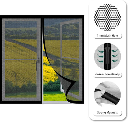  Mosquito Net Door Window 103 X 99 Cm Magnetic Mosquito Net Door Easy To Install Without Drilling For Windows Or White