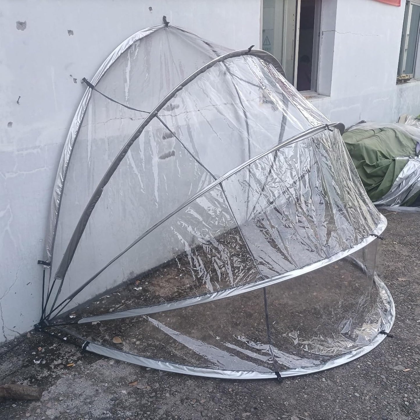 GENERIC Abri à Vélos, Housse Imperméable Pour 2 Vélos - Solution De Rangement Extérieur, Abri Transparent Pour Vélos, Fixation Murale, Protection Durable Et Résistante Aux Intempéries