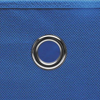  Coffre De Rangement, Coffre De Rangement Pour Coussins D'extérieur, Coffres De Rangement D'extérieur Imperméables, 10 Pièces, Tissu Non Tissé, 28 X 28 X 28 Cm, Bleu