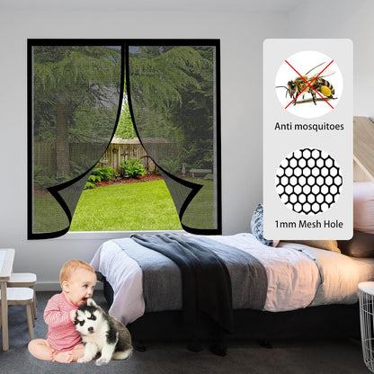  No Drilling Window Mosquito Net 118 X 147 Cm Self Adhesive Mesh No Drilling Easy To Install For Home Windows, White