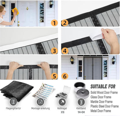  Magnetic Mosquito Net Window 100 X 110 Cm Top And Bottom Magnetic Seal With Automatic Closure Magnetic Window Mosquito Net For Windows Of Various Types, Grey