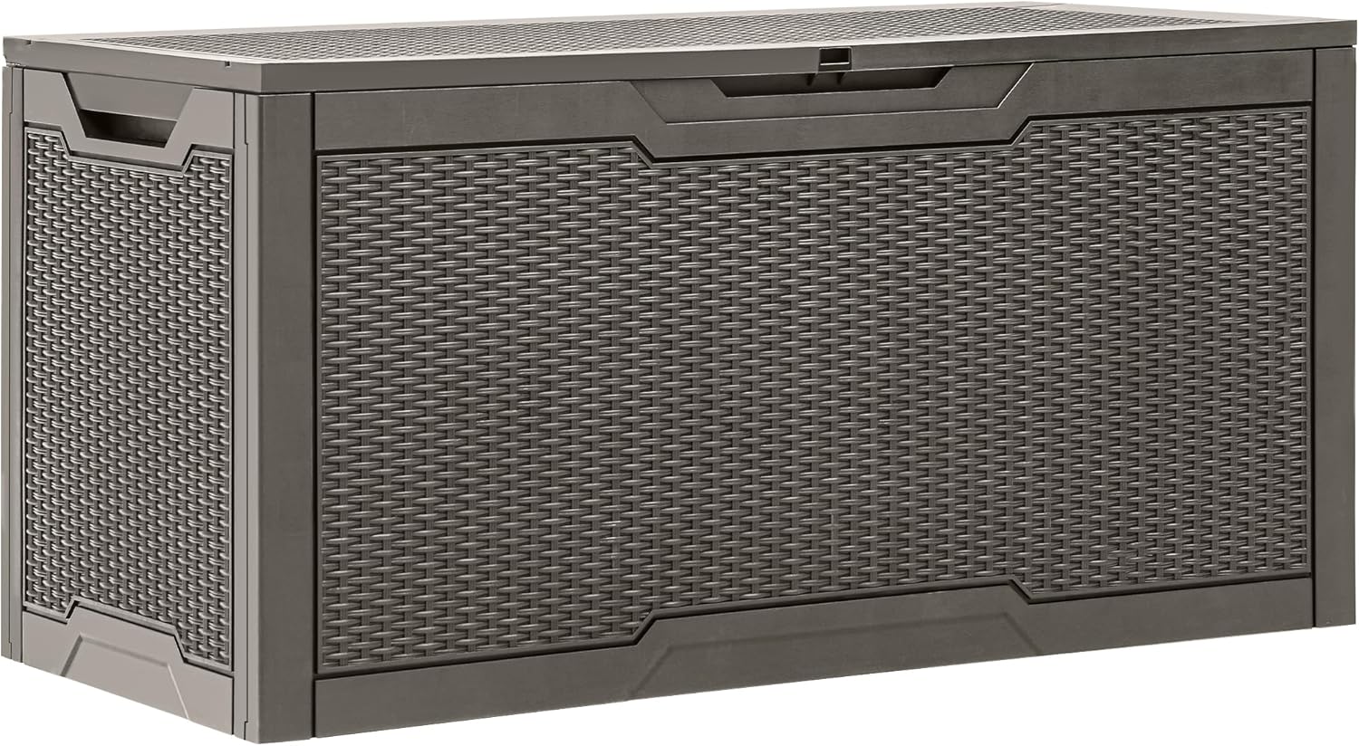  YITAHOME Boîte De Rangement En Résine De 370 Litres, Résistante Aux Intempéries, Verrouillable Pour Intérieur Et Extérieur Pour Fournitures Et Articles Essentiels, Taupe