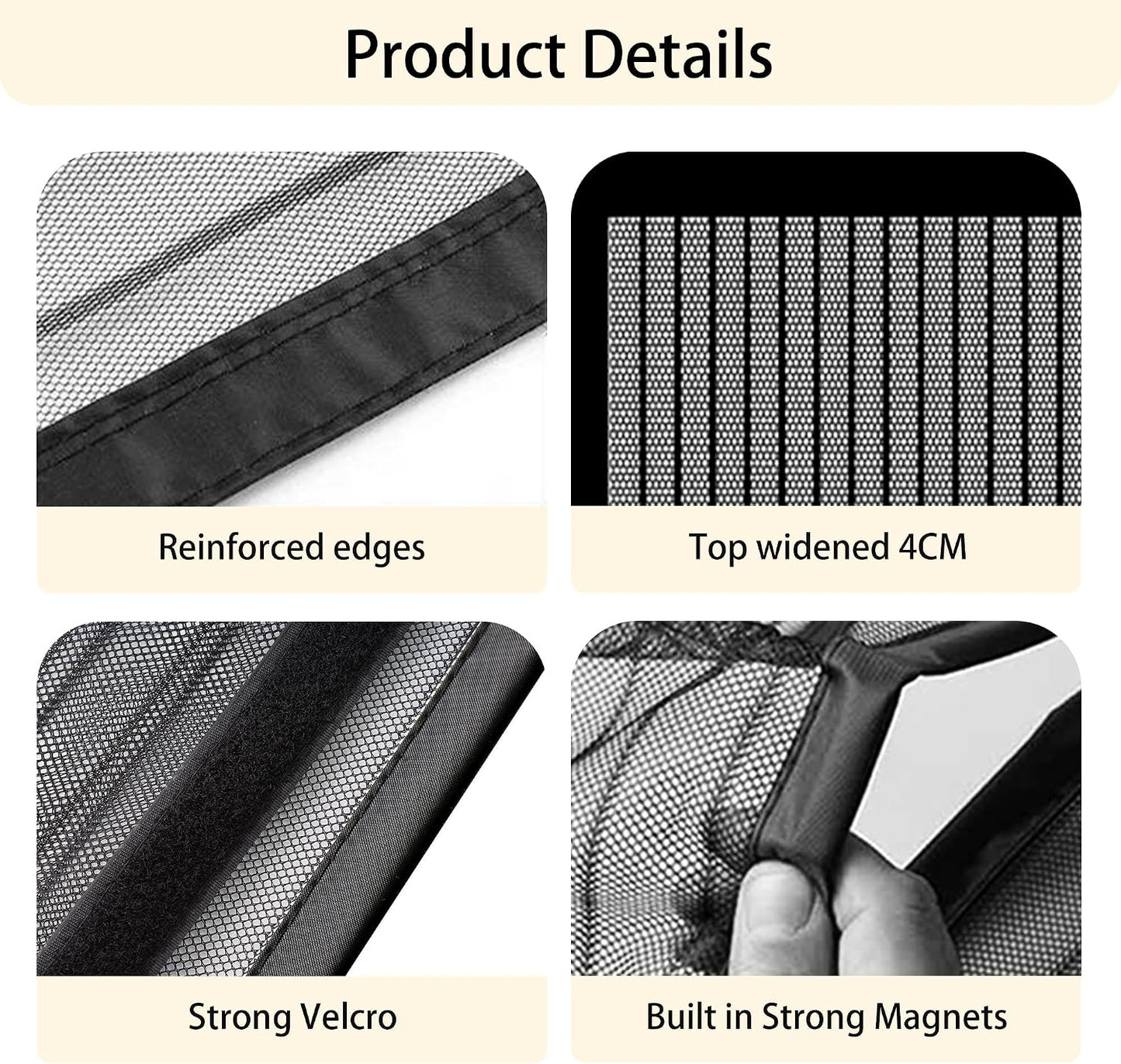  Mosquito Nets For Windows, 137 X 107 Cm, Automatic Anti-Mosquito Curtain, Powerful Magnets, Automatic Window Closure, Prevents Mosquitoes, White