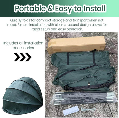 GENERIC Abri à Vélos Imperméable Pour 2 à 3 Vélos, Abri De Rangement Extérieur Portable, Grand Abri Pour Motos, Idéal Pour Les Outils De Jardin Et La Tondeuse à Gazon (Gris Clair)