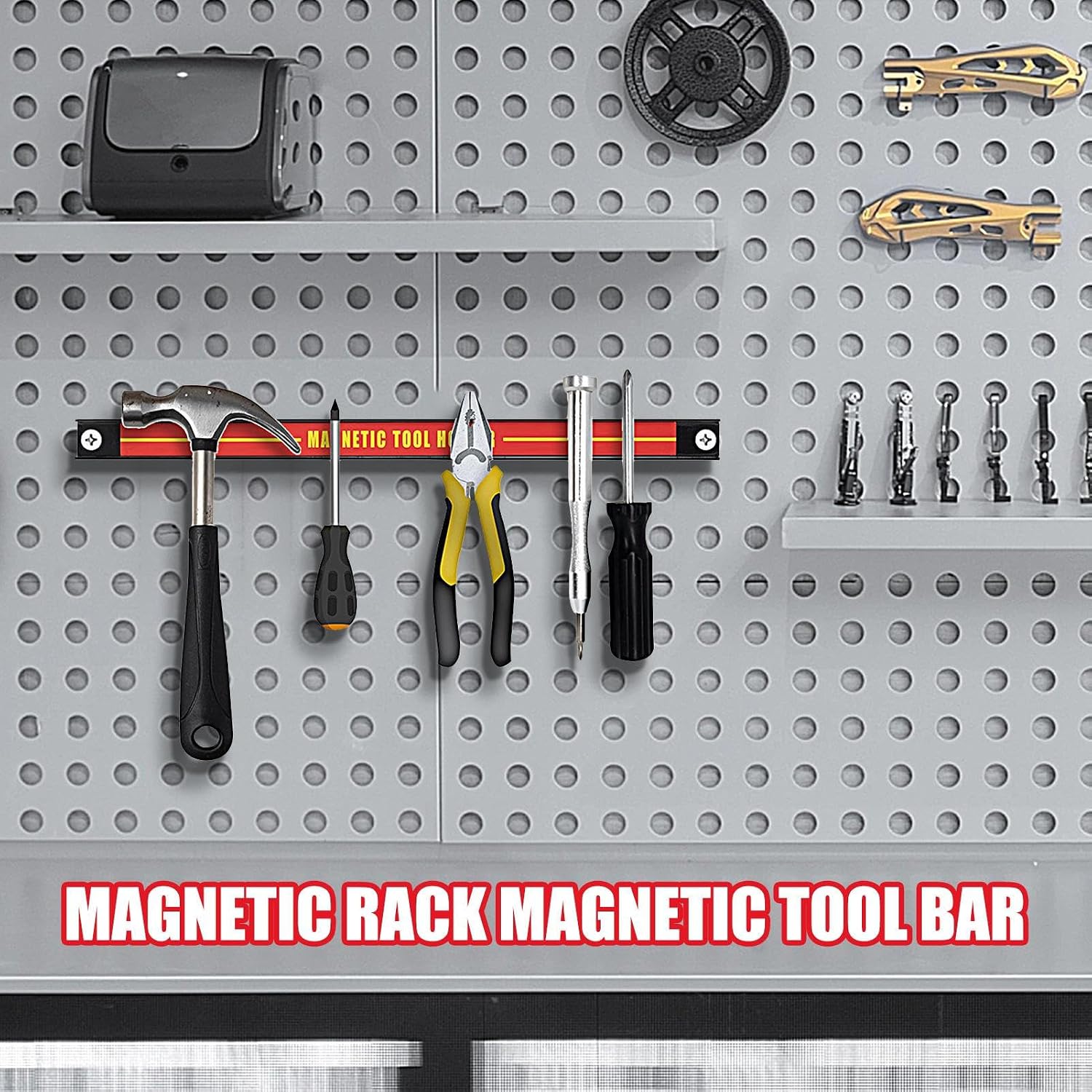  Barre Porte-outils Magnétique, Barre Magnétique Pour Outils, Porte-outils Mural, Grande Capacité, Organisateur D'outils Peu Encombrant Pour Atelier, Maison, Barre D'outils En Métal Pour Garage Ou