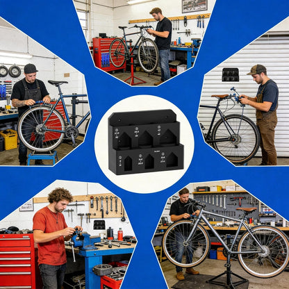  Générique Support Mural Pour Vélo - Support Mural 6 Emplacements Pour Vélo Et établi,Fixation Pour Outil De Réparation Avec Pince - Pour Garage, Atelier, Remise, Établi, Panneau Perforé
