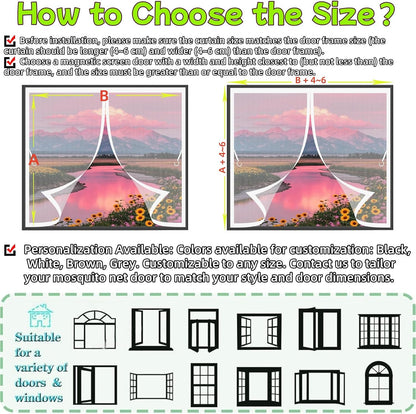  Mosquito Net Window 78 X 100 Cm Magnetic Seal Top And Bottom With Automatic Closure Magnetic Mosquito Net Curtain For Windows Of Various Types, White