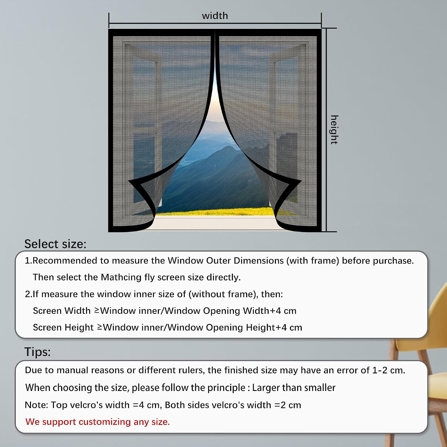  Mosquito Net For Windows, 133 X 120 Cm, Magnetic Window Curtain With Strong Magnets For Windows, Prevents Mosquitoes From Passing In, White