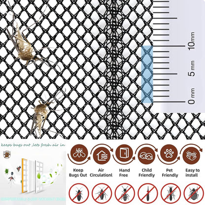  Magnetic Mosquito Net Window 100 X 110 Cm Top And Bottom Magnetic Seal With Automatic Closure Magnetic Window Mosquito Net For Windows Of Various Types, Grey