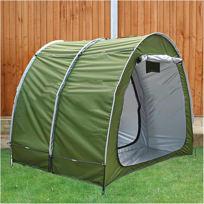 GENERIC Abri à Vélos De Qualité Supérieure - Lot De 2 Abris à Vélos Imperméables Pour Le Rangement Extérieur, Conception Modulable, Protection Durable Pour Vélos, Couleur Argentée, Résistant Aux Int