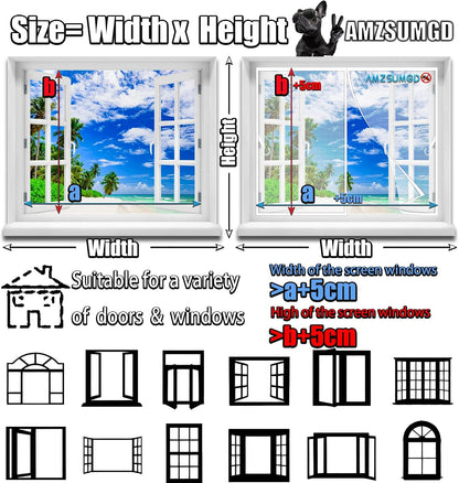  Magnetic Window Mosquito Net 245 X 225 Cm Easy To Install Automatic Closure Anti-Insect Fly Insect Insect Fly For Children And Pets (White)