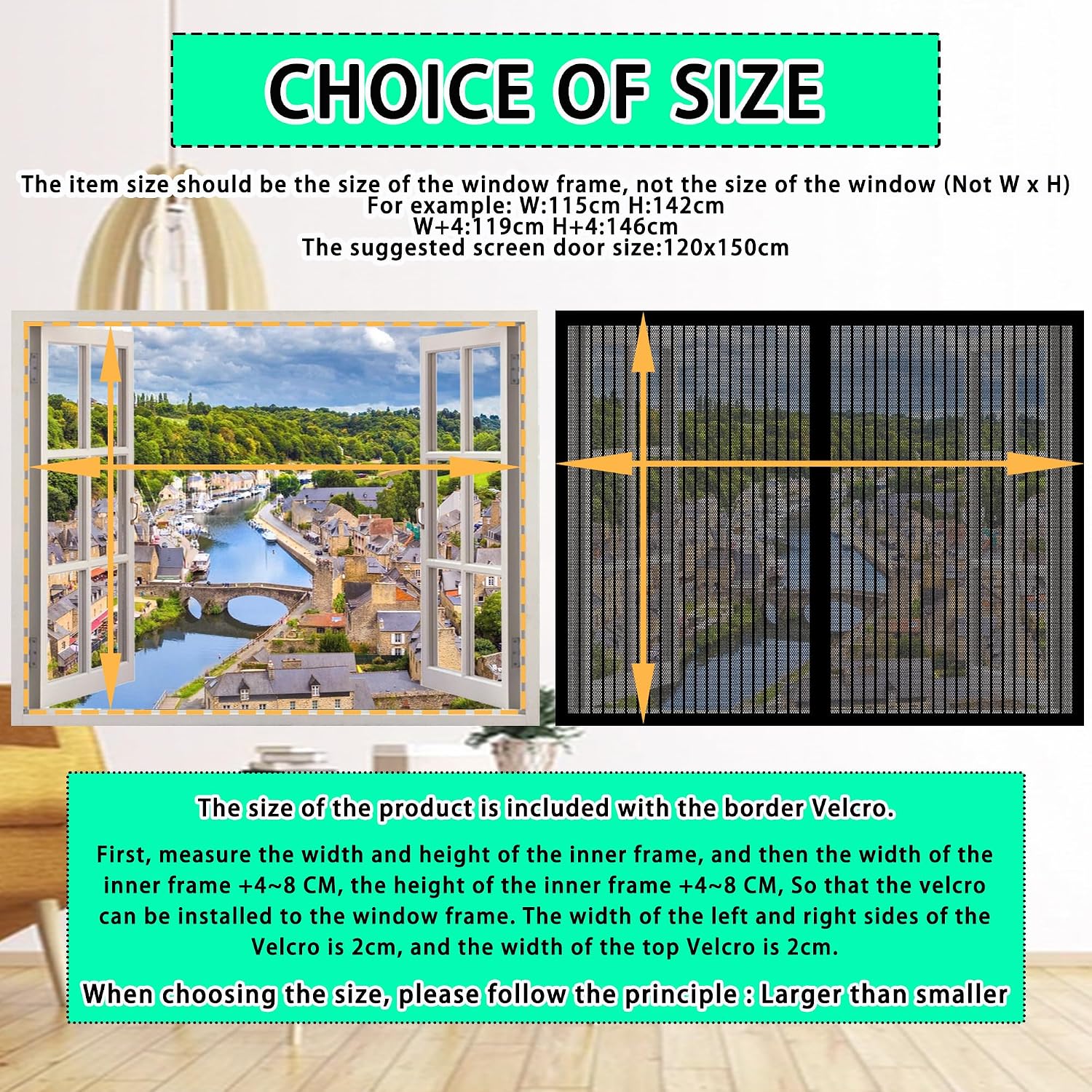  Window Mosquito Net 127 X 139 Cm Magnetic Automatic Closing No Drilling For Home Windows, White