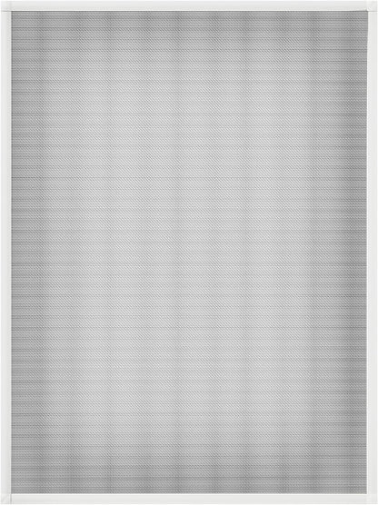  Amig - Sliding Screen For Windows | White Aluminium And Grey Fiberglass Mesh | Adjustable And Cut To Size | Quick Installation On Window Frame | 70 X 130 Cm