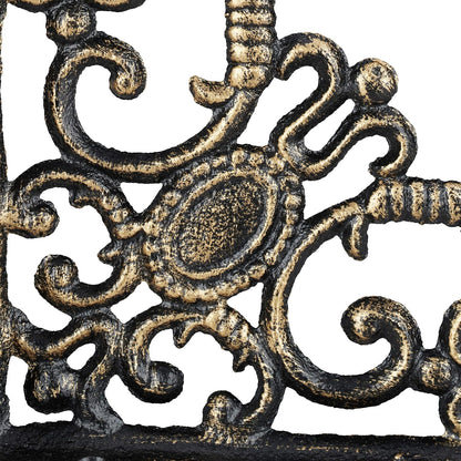 Relaxdays Set Of 2 Antique Cast Iron Bracket Wall Shelf Bracket Baroque Ornaments Bronze